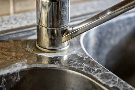 Sink with Hard Water Residue