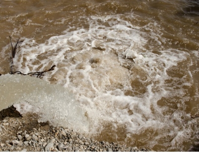 water from a busted line